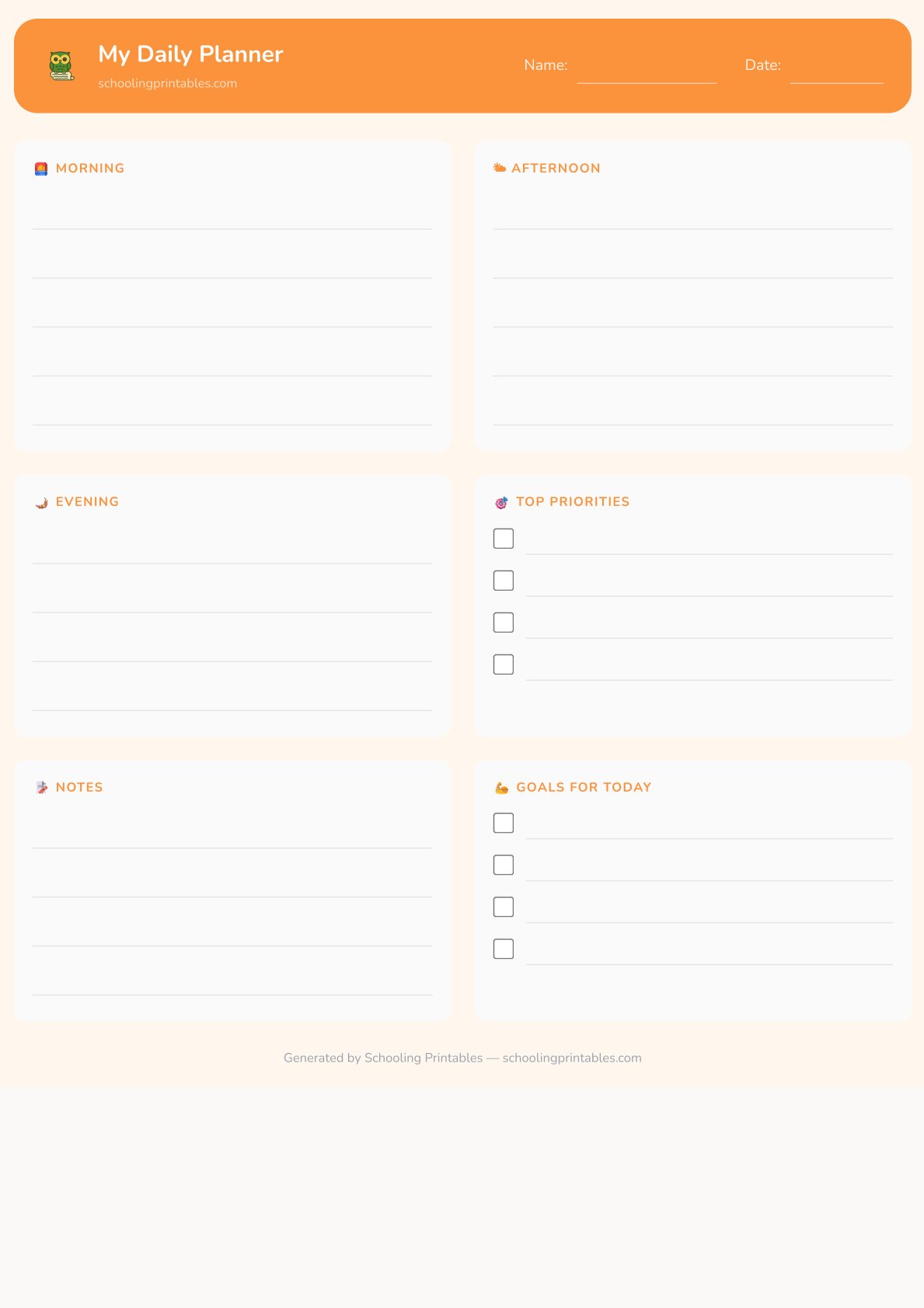 Planner Creator