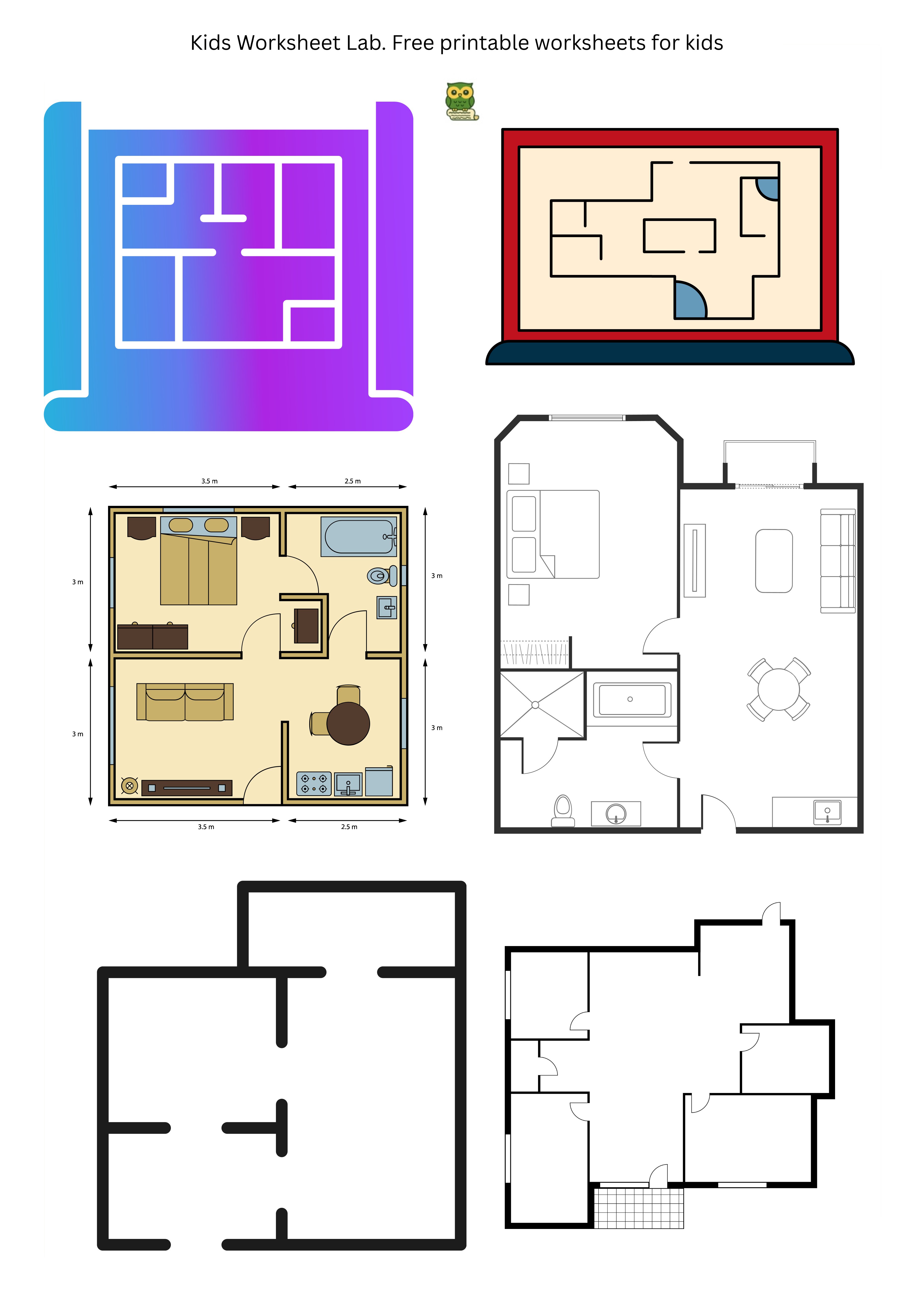 Floor Plans Sticker Sheet
