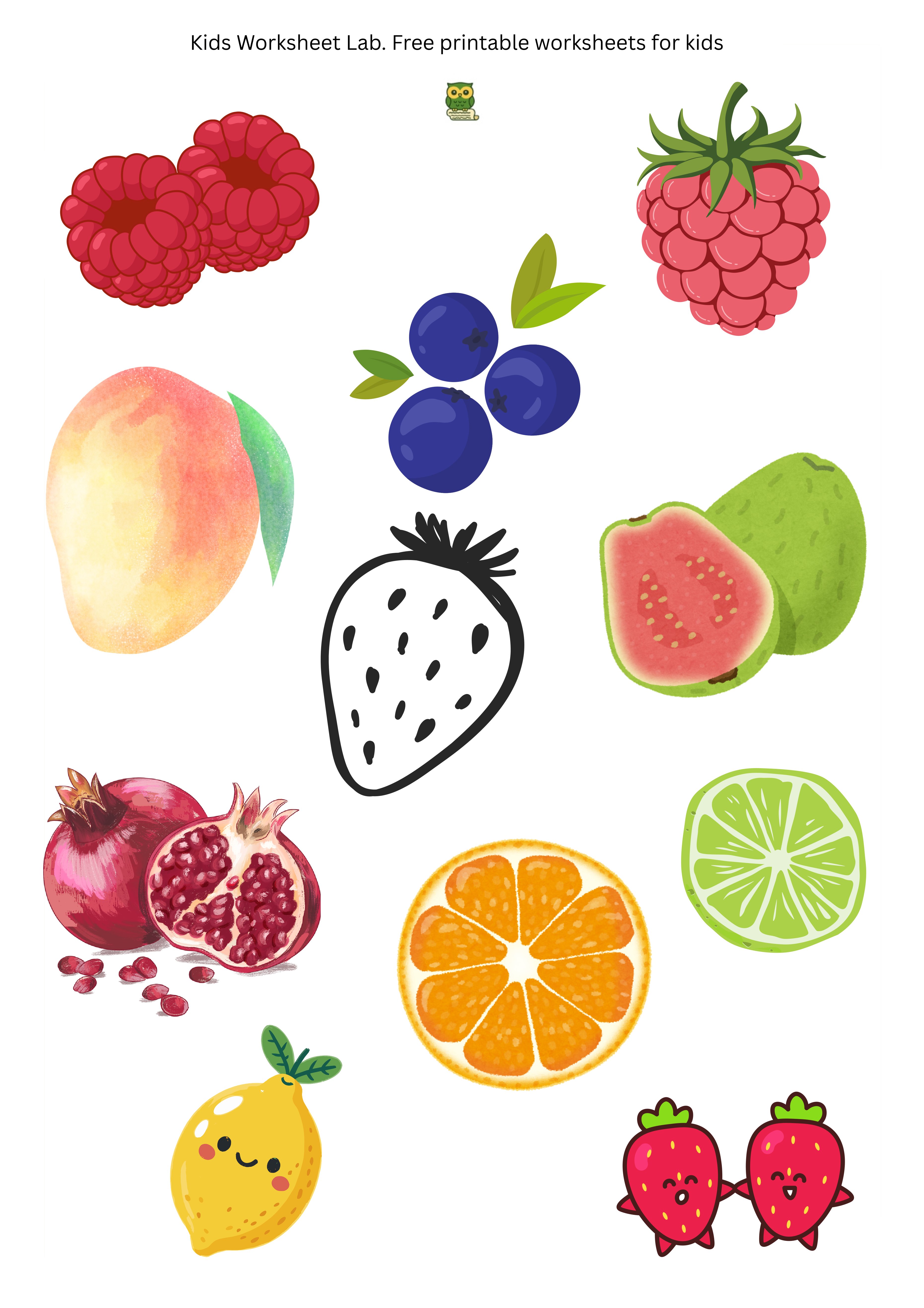 Tropical Fruits Sticker Sheet
