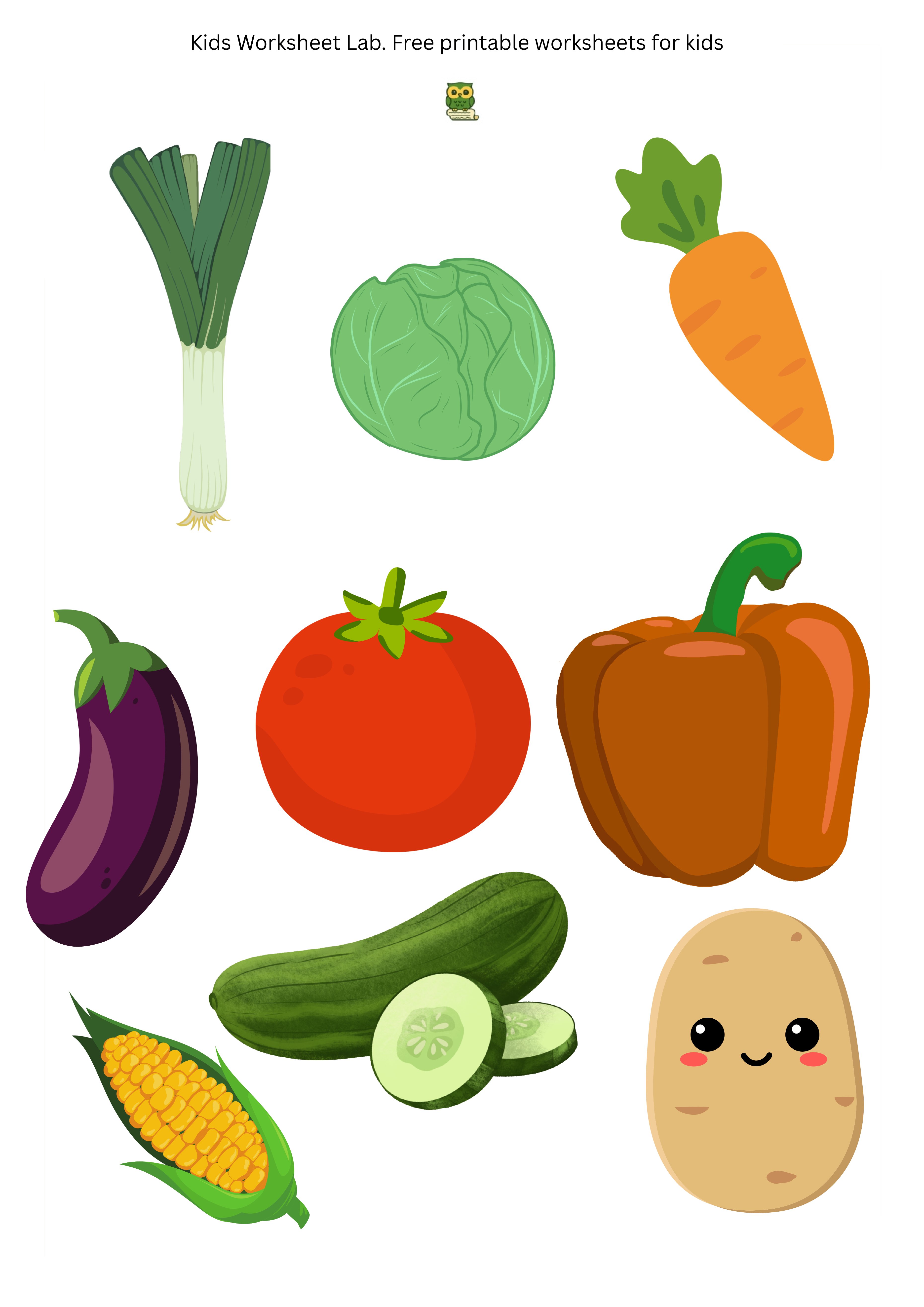 Vegetables Sticker Sheet