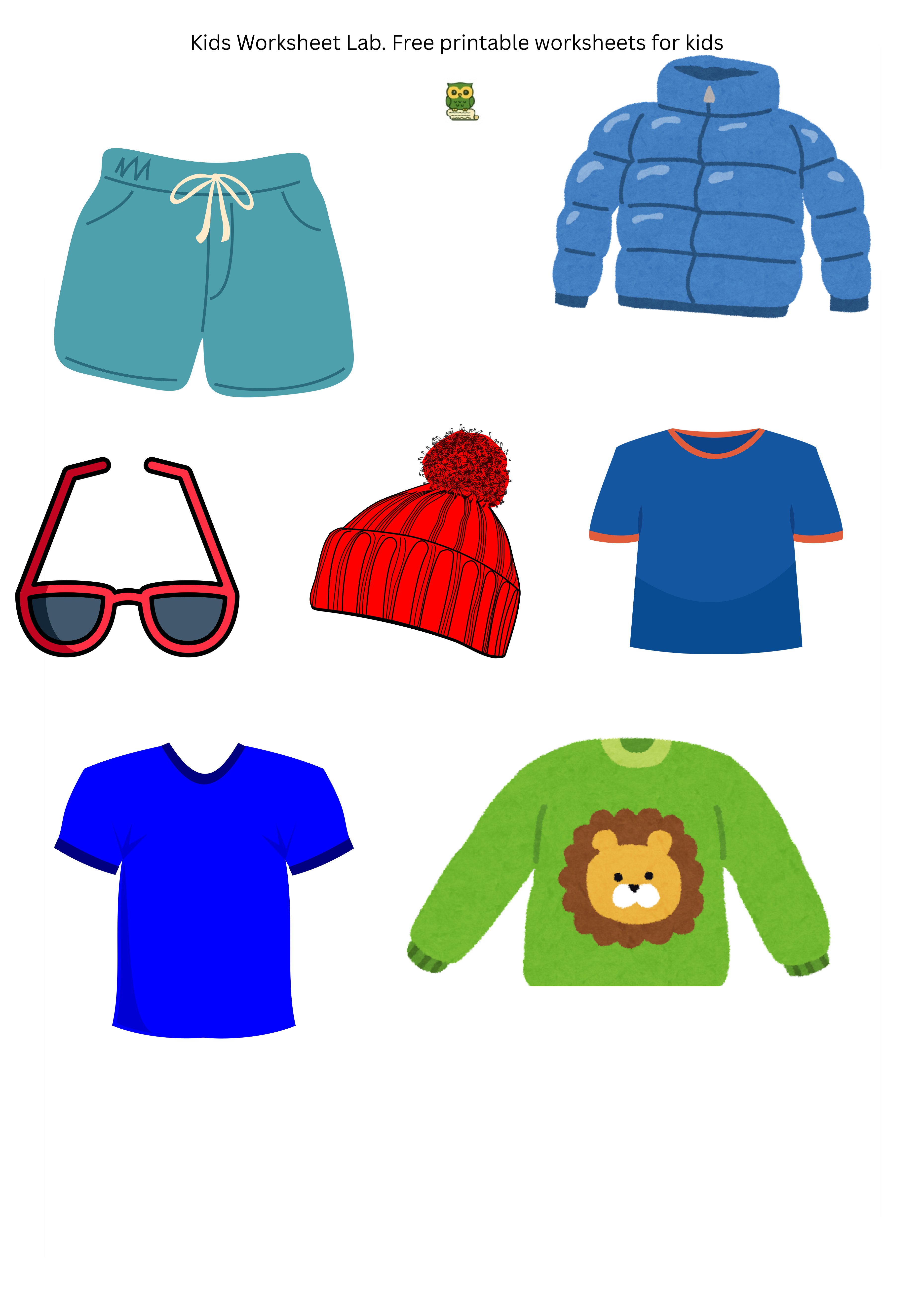Colorful Clothes Sticker Sheet