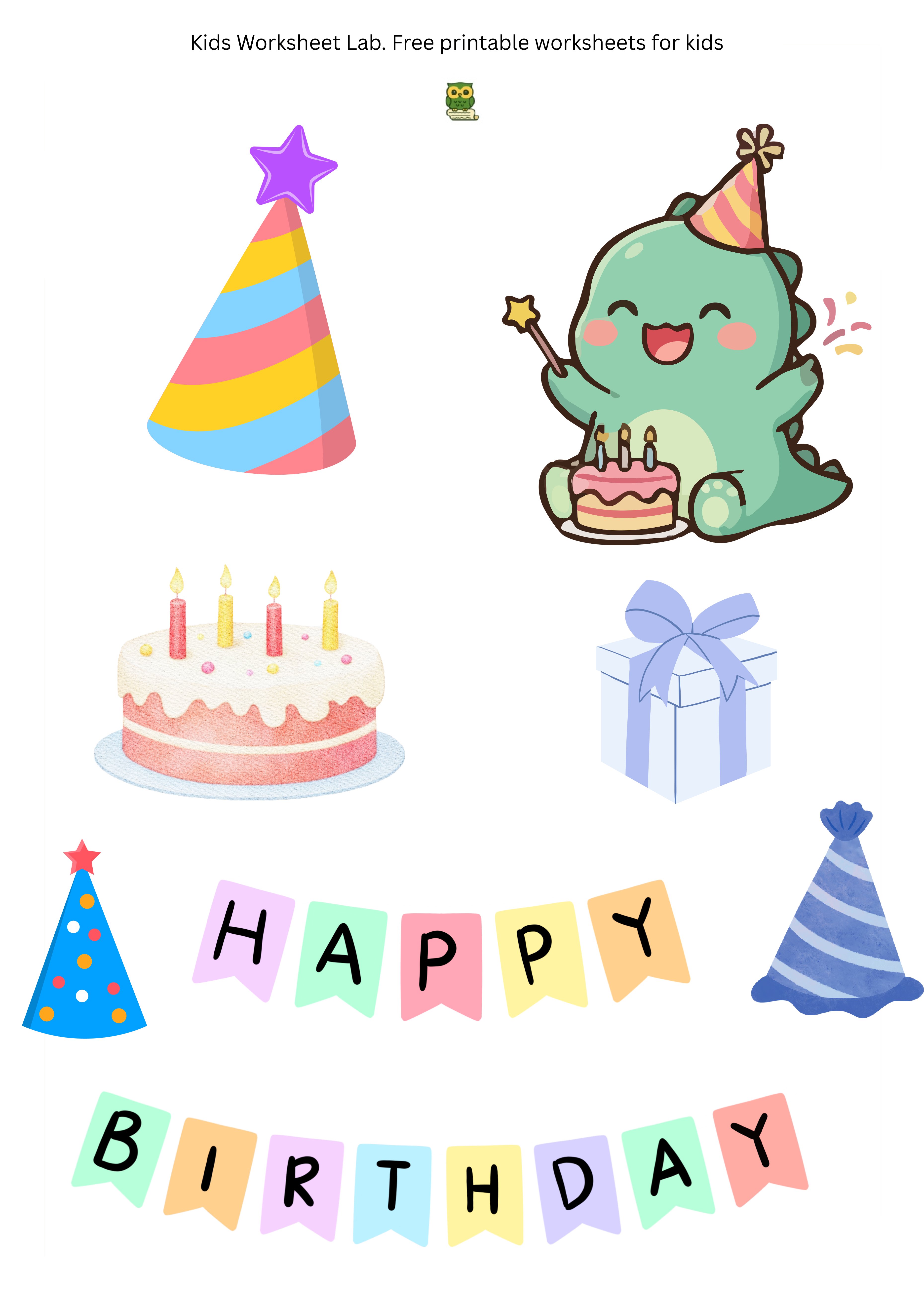 Birthday Party Sticker Sheet