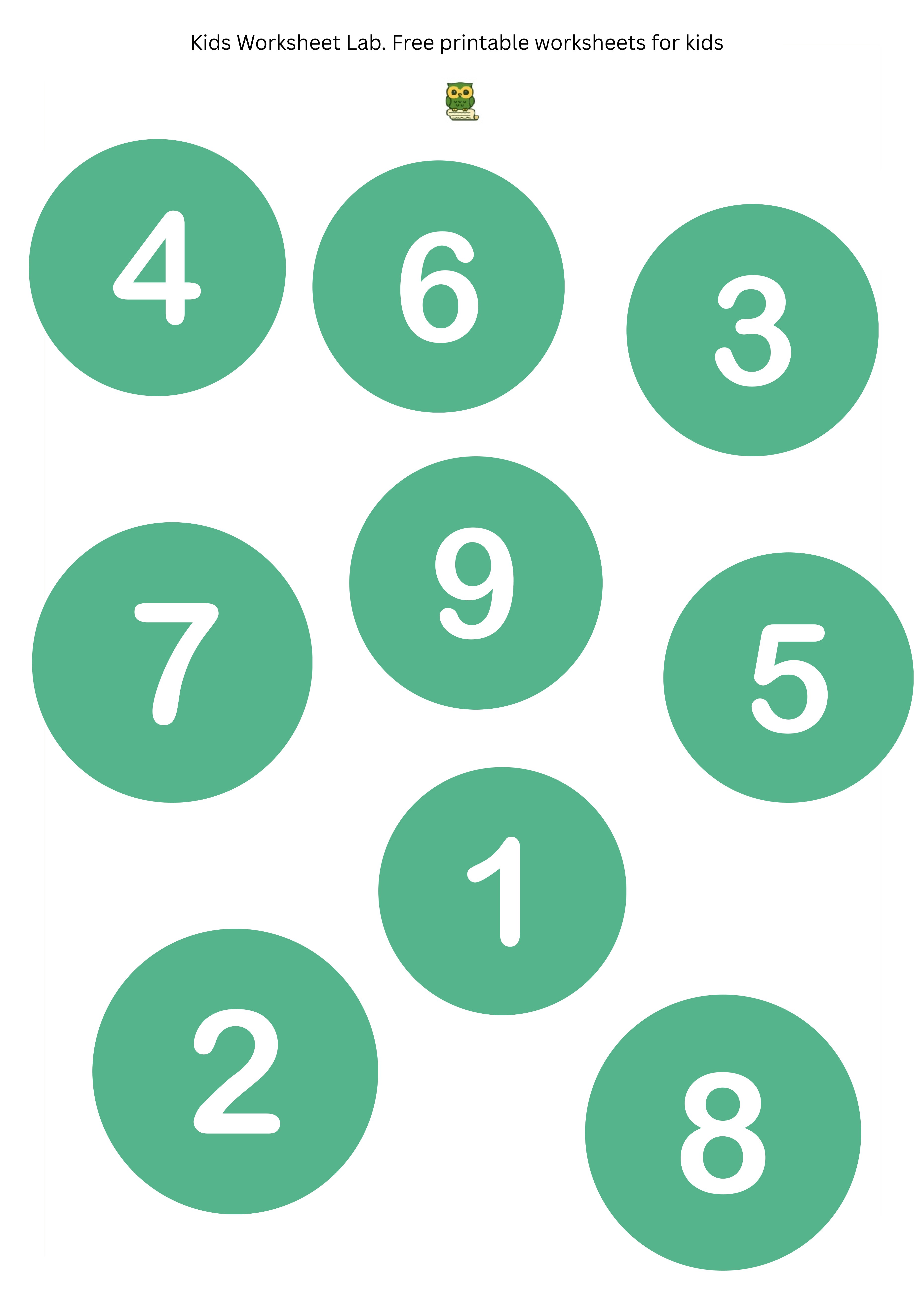 Numbers Sticker Sheet