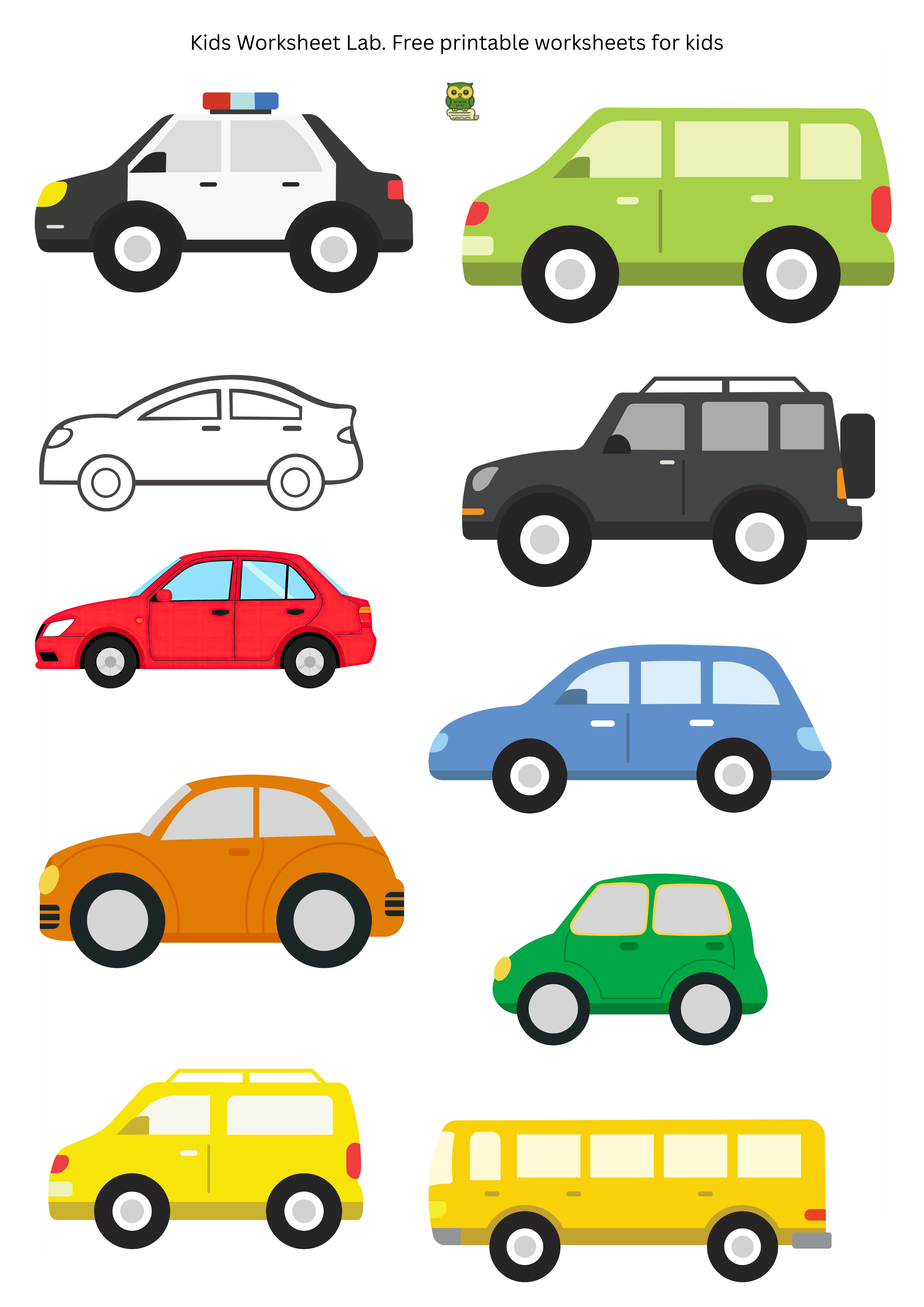 Cars & Vehicles Sticker Sheet