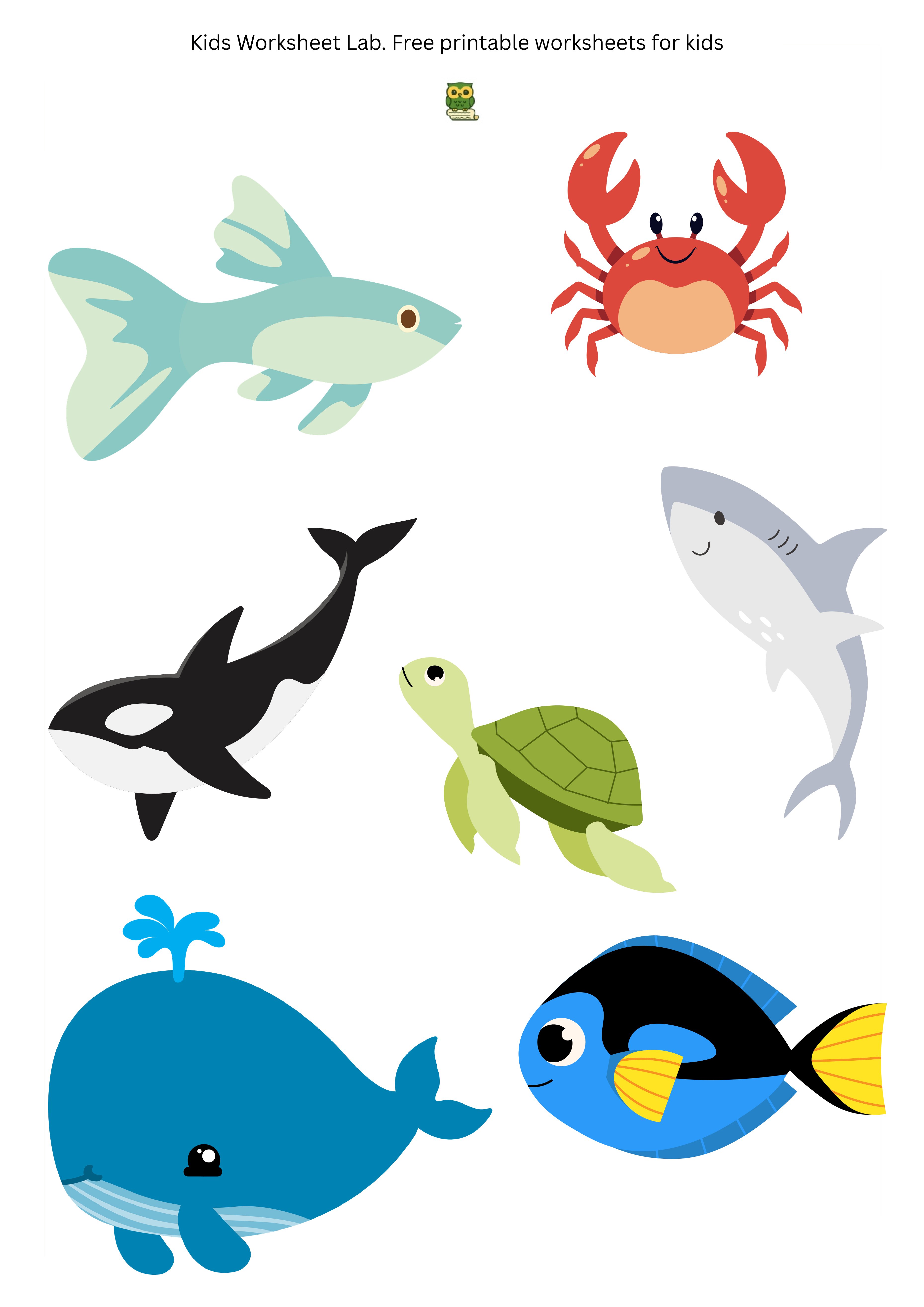 Sea Animals Sticker Sheet